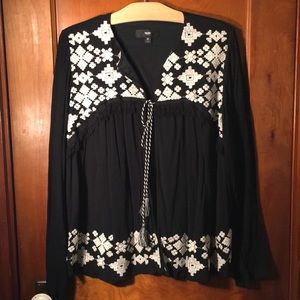 Boho embroidered blouse